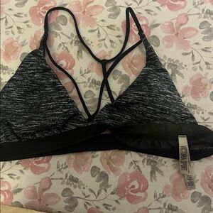 Victoria's Secret SPORT- Black/Gray Bralette with Removable Padding